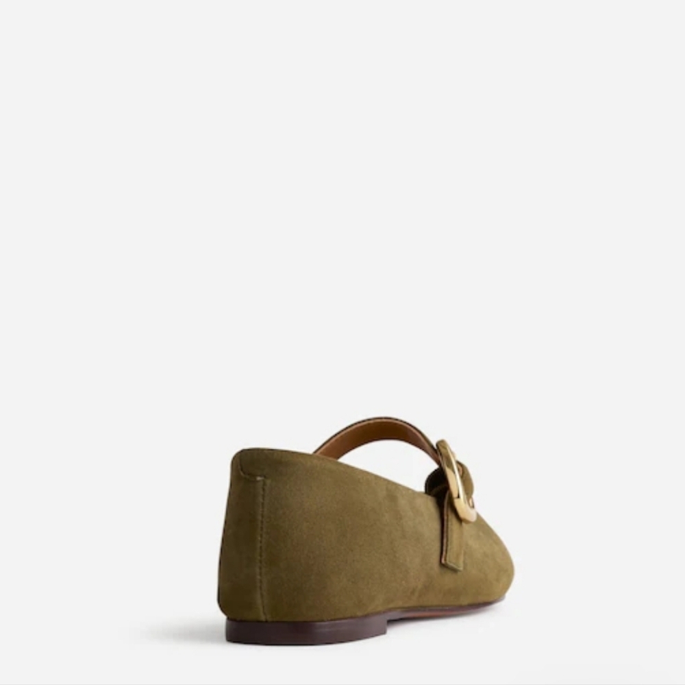 Madewell Women's Aged Olive The Remy Mary Jane Flats Sz 7.5 Stitch Fix Fall - Picture 3 of 9